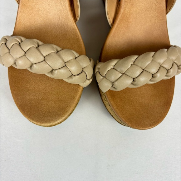 Alter’d State Wedge Sandals Braided Straps Comfort Platform Shoes Tan Size 7.5 - Picture 7 of 16